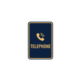 Portrait Round Telephone Sign With Adhesive Tape