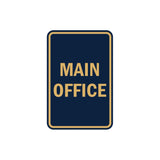 Portrait Round Main Office Sign with Adhesive Tape, Mounts On Any Surface, Weather Resistant