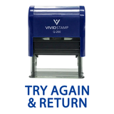 TRY AGAIN & RETURN Teacher Self Inking Rubber Stamp