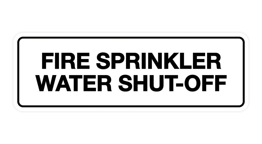 Signs ByLITA Standard Fire Sprinkler Water Shut-Off Sign