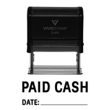 Paid Cash With Date Line Self Inking Rubber Stamp