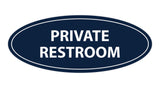 Oval Private Restroom Sign