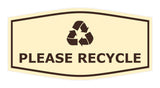 Fancy Please Recycle Wall or Door Sign