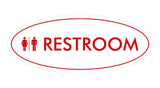 Signs ByLITA Oval Restroom Sign