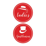Signs ByLITA Circle Ladies and Gentlemen Sign Set