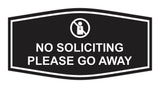 Fancy No Soliciting Please Go Away Wall or Door Sign