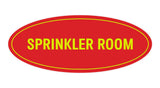 Oval Sprinkler Room Sign