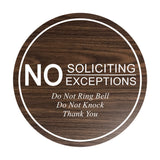 Signs ByLITA Circle No Soliciting No Exceptions Sign