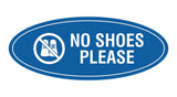Oval No Shoes Please Sign