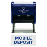 Blue MOBILE DEPOSIT Self-Inking Office Rubber Stamp
