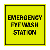 Square Emergency Eye Wash Station Sign with Adhesive Tape, Mounts On Any Surface, Weather Resistant