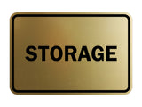 Brushed Gold Signs ByLITA Classic Framed Storage Sign