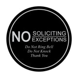 Signs ByLITA Circle No Soliciting No Exceptions Sign