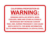 Signs ByLITA Classic Framed California Proposition 65 Sign Alcoholic Beverages