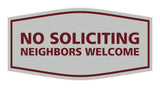 Signs ByLITA Fancy No Soliciting Neighbors Welcome Sign