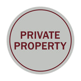 Signs ByLITA Circle Private Property Sign