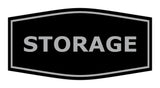 Black / Silver Fancy Storage Sign