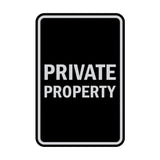 Portrait Round Private Property Sign