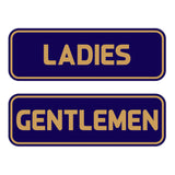 Basic LADIES GENTLEMEN Restroom Sign (2-Pack)