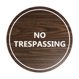 Signs ByLITA Circle No trespassing Sign