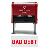 Red Bad Debt Self-Inking Office Rubber Stamp