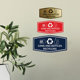 Fancy Cans and Bottles Recycling Wall or Door Sign