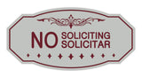 Signs ByLITA Victorian No Soliciting No Solicitar Sign