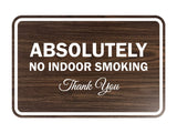 Signs ByLITA Classic Framed Absolutely No Indoor Smoking Thank You Sign
