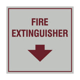 Square Fire extinguisher Sign with Adhesive Tape, Mounts On Any Surface, Weather Resistant