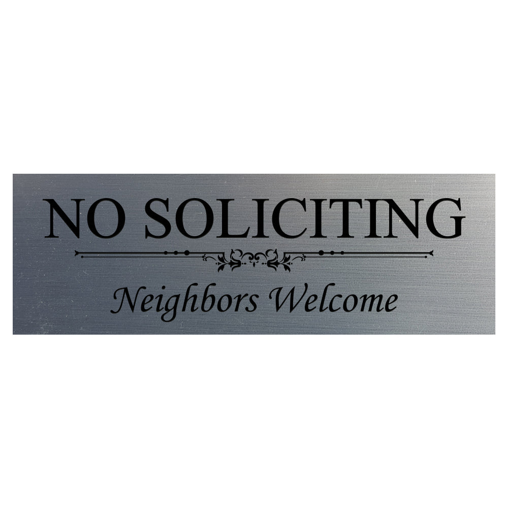 Basic NO SOLICITING Neighbors Welcome Sign