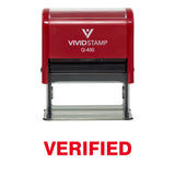 Red Verified Self Inking Rubber Stamp