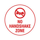 Circle No Handshake Zone Sign