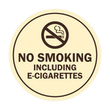 Signs ByLITA Circle No Smoking Including E-Cigarettes Sign