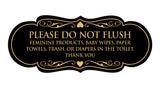 Signs ByLITA Designer Please Do Not Flush Etiqutte Sign