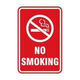 Portrait Round No Smoking Sign