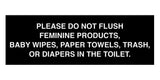 Signs ByLITA Basic Please Do Not Flush Etiquette Sign