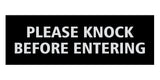 Signs ByLITA Basic Please Knock Before Entering
