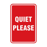 Portrait Round Quiet Please Sign