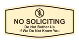 Fancy No Soliciting Do Not Bother Us If We Do Not Know You Wall or Door Sign