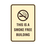 Signs ByLITA Portrait Round this is a smoke free building Sign