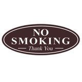 Oval NO SMOKING Thank You Sign