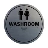 Signs ByLITA Circle Washroom Sign