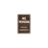 Signs ByLITA Portrait Round no trespassing private property Sign