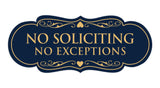 Signs ByLITA Designer No Soliciting No Exceptions Sign