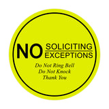 Signs ByLITA Circle No Soliciting No Exceptions Sign