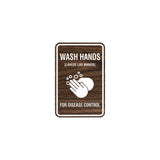 Portrait Round Wash Hands For Disease Control Sign