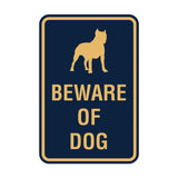 Portrait Round Beware Of Dog Sign