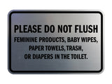 Signs ByLITA Classic Framed Please Do Not Flush Etiquette