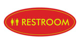 Signs ByLITA Oval Restroom Sign