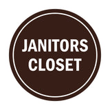 Signs ByLITA Circle Janitors Closet Sign